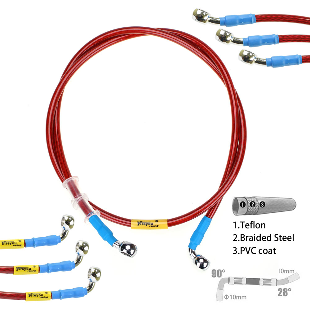 Motorcycle Brake Cable - 400mm-2400mm Brake Hose Hydraulic DOT Line