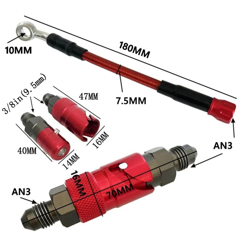 Motorcycle AN3 Quick Connect B - Motorcycle Brake Cable review and price